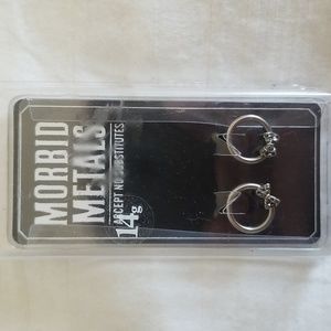 New Morbid Metals Body Jewelry Silver Marcasite Bows